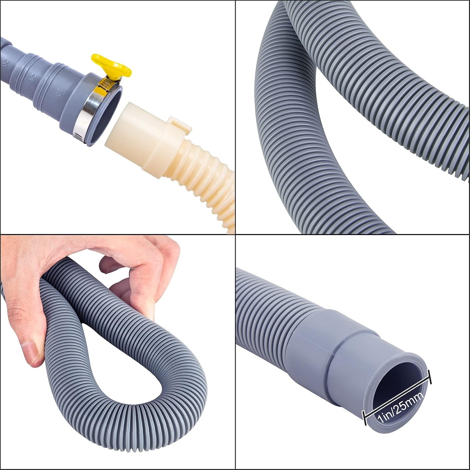 Washer Drain Hose Extension 6 Ft, detail view