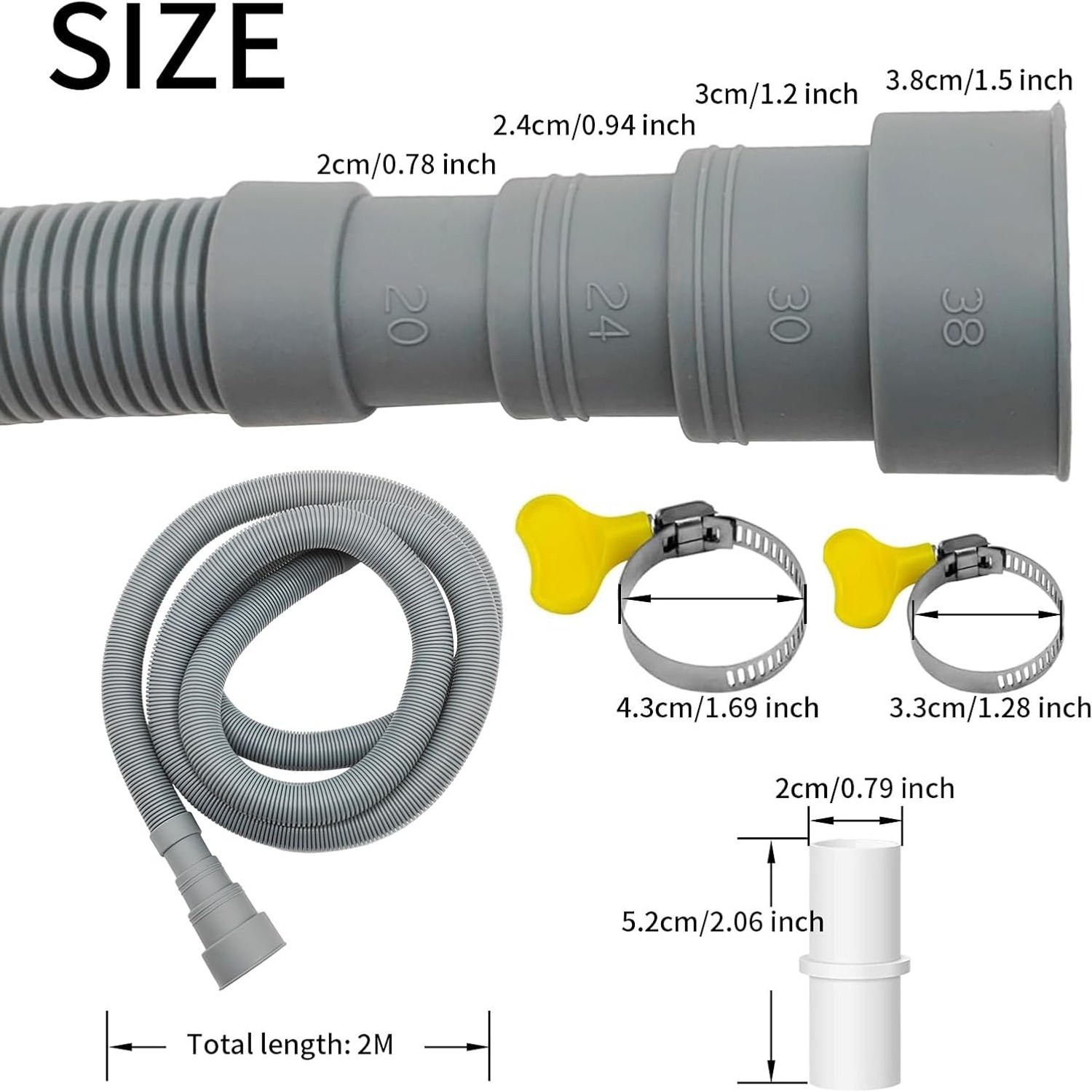 Washing Machine Drain Hose 6.5 Ft: image 2