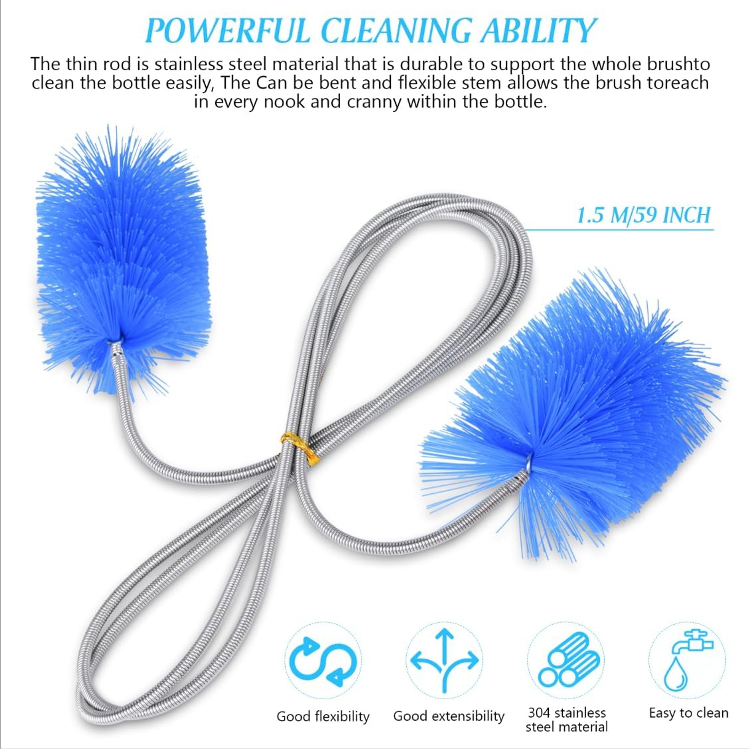 Flexible Drain Brush Set 3 Piece: image 2