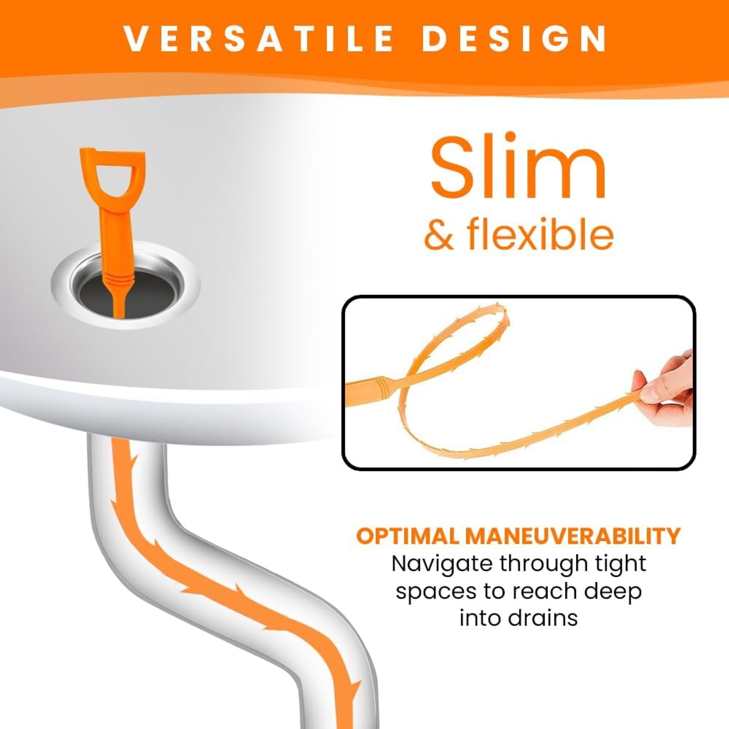 Plastic Drain Snake 20 Inch 4 Pack: image 4