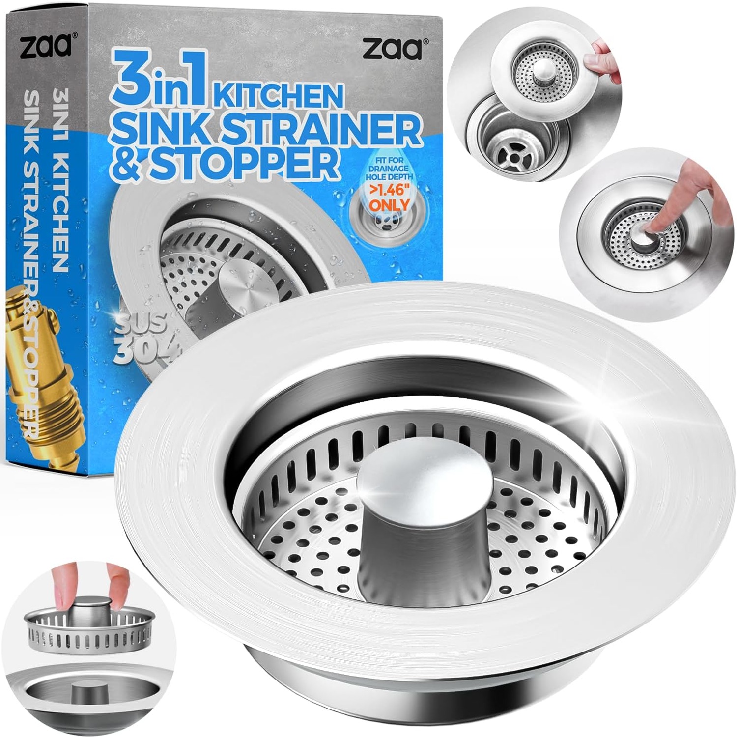 Sink Stopper and Strainer 3 in 1