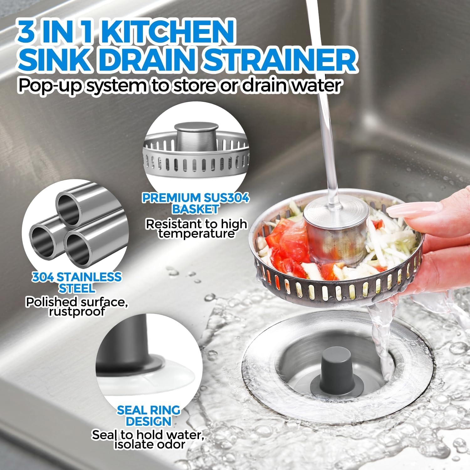 Sink Stopper and Strainer 3 in 1: image 3