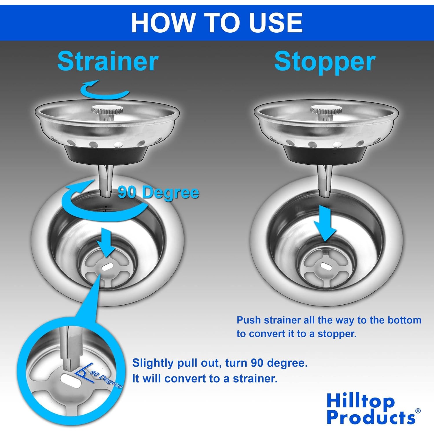 Sink Strainer and Stopper Basket 2 Pack: image 4
