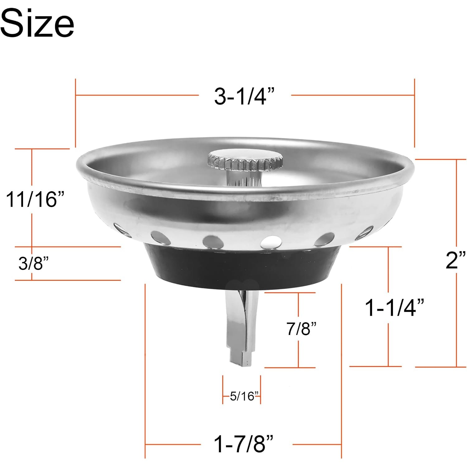 Sink Strainer and Stopper Basket 2 Pack: image 5