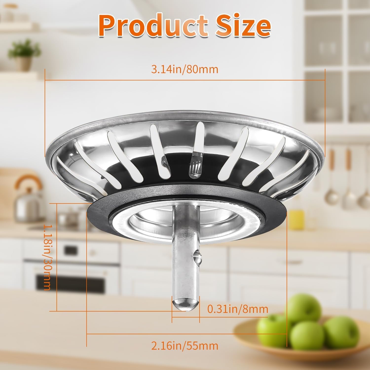Sink Strainer Stopper 2 Pack: image 2