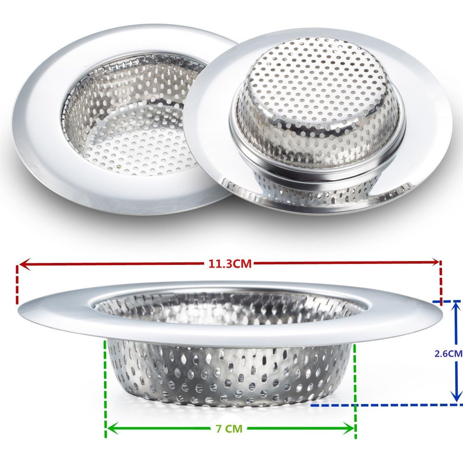 Wide Rim Sink Strainer 4.5 Inch 2 Pack: image 4