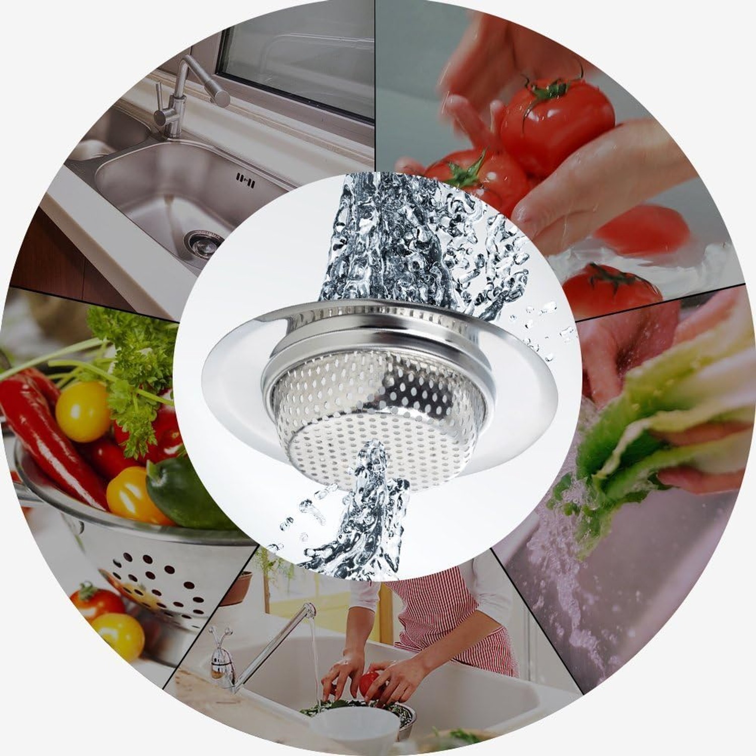 Wide Rim Sink Strainer 4.5 Inch 2 Pack: image 5