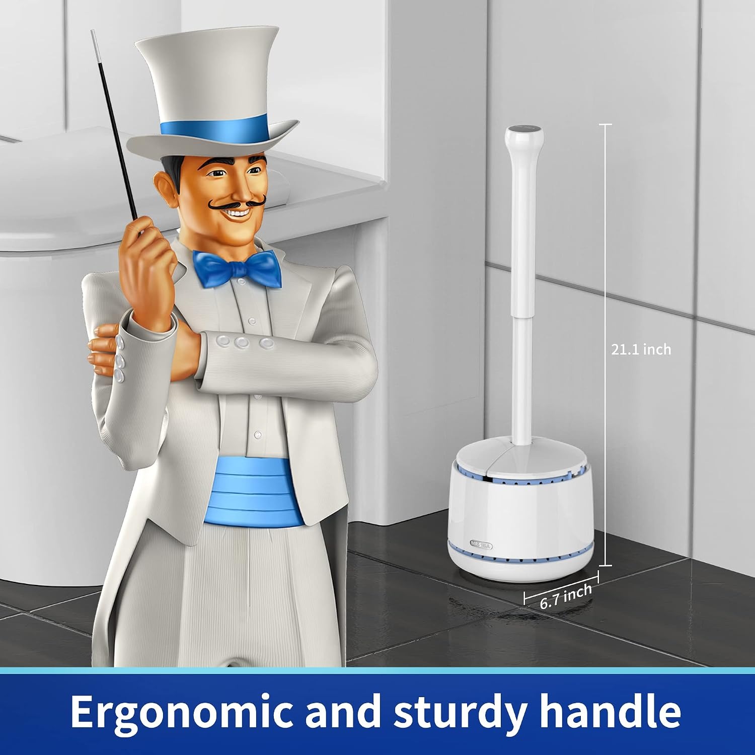 Toilet Plunger with Covered Holder: image 2