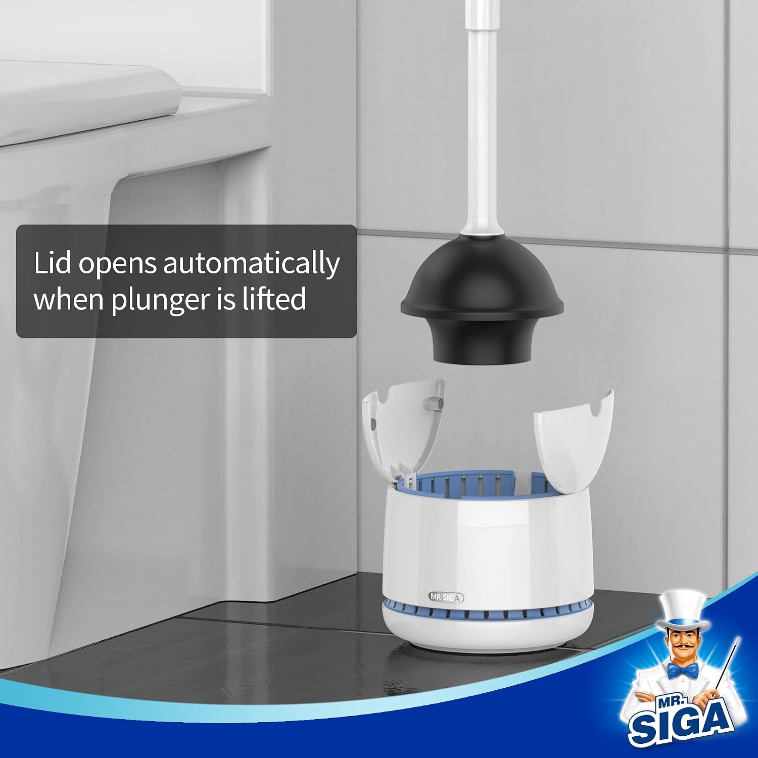 Toilet Plunger with Covered Holder: image 3