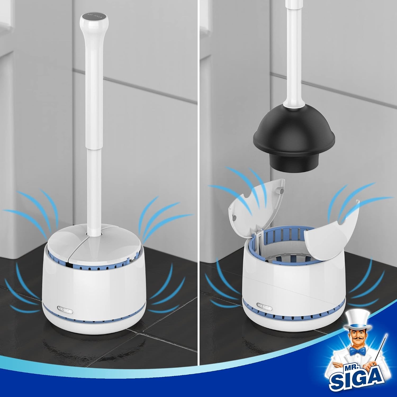 Toilet Plunger with Covered Holder: image 6