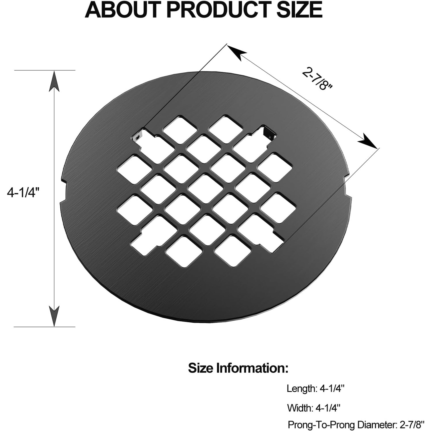 Snap In Shower Drain Cover 4.25 Inch: image 2