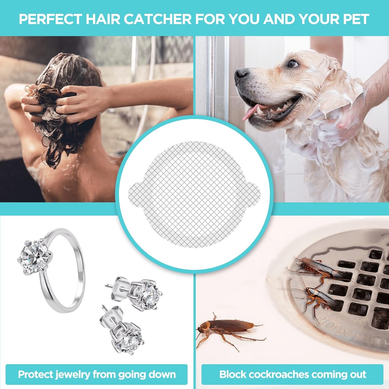 Disposable Shower Drain Hair Catcher 25 Pack: image 2