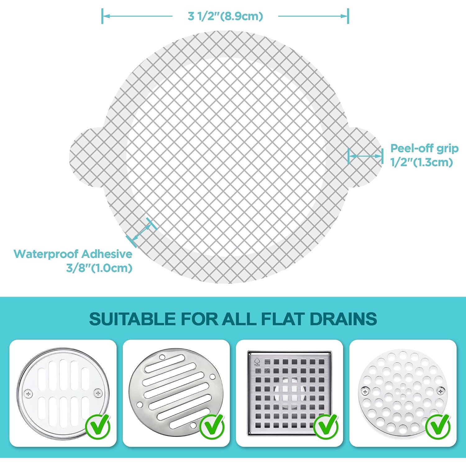 Disposable Shower Drain Hair Catcher 25 Pack: image 6