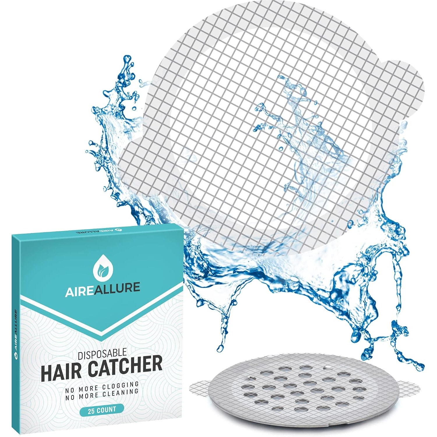 Disposable Shower Drain Hair Catcher 25 Pack