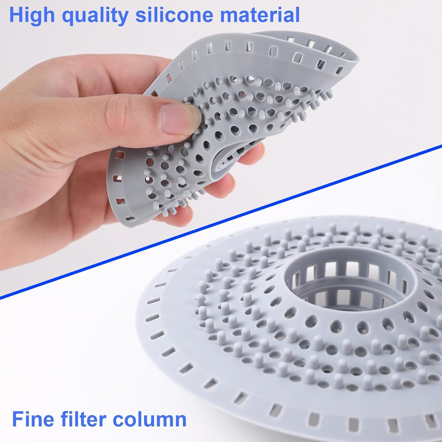 Silicone Tub Drain Hair Catcher 3 Pack: image 4