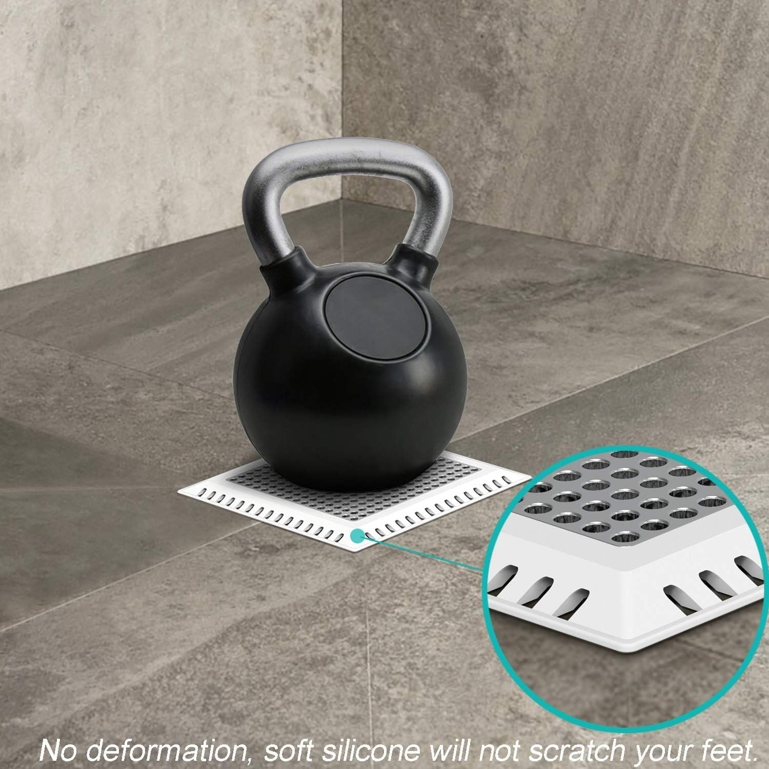 Square Stainless Shower Hair Catcher: image 4