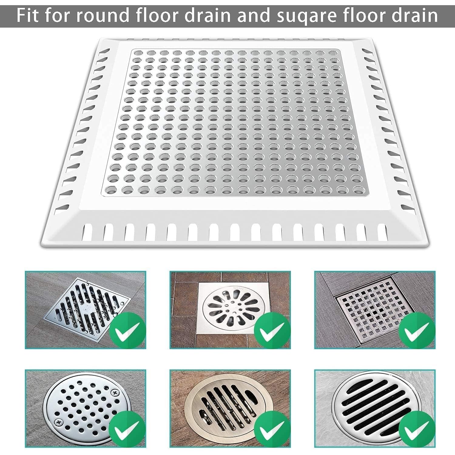 Square Stainless Shower Hair Catcher: image 5