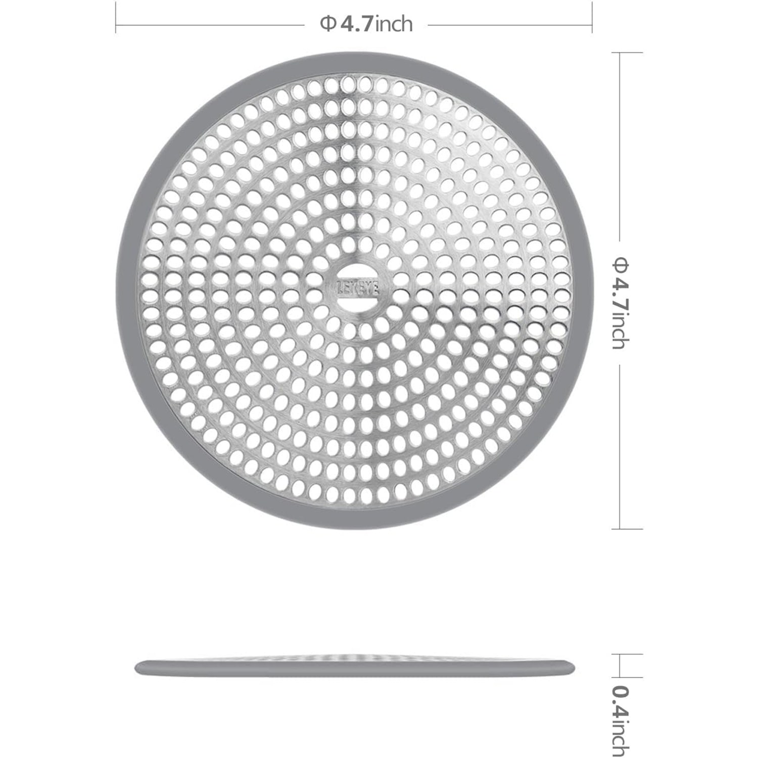 Stainless and Silicone Shower Hair Catcher: image 2