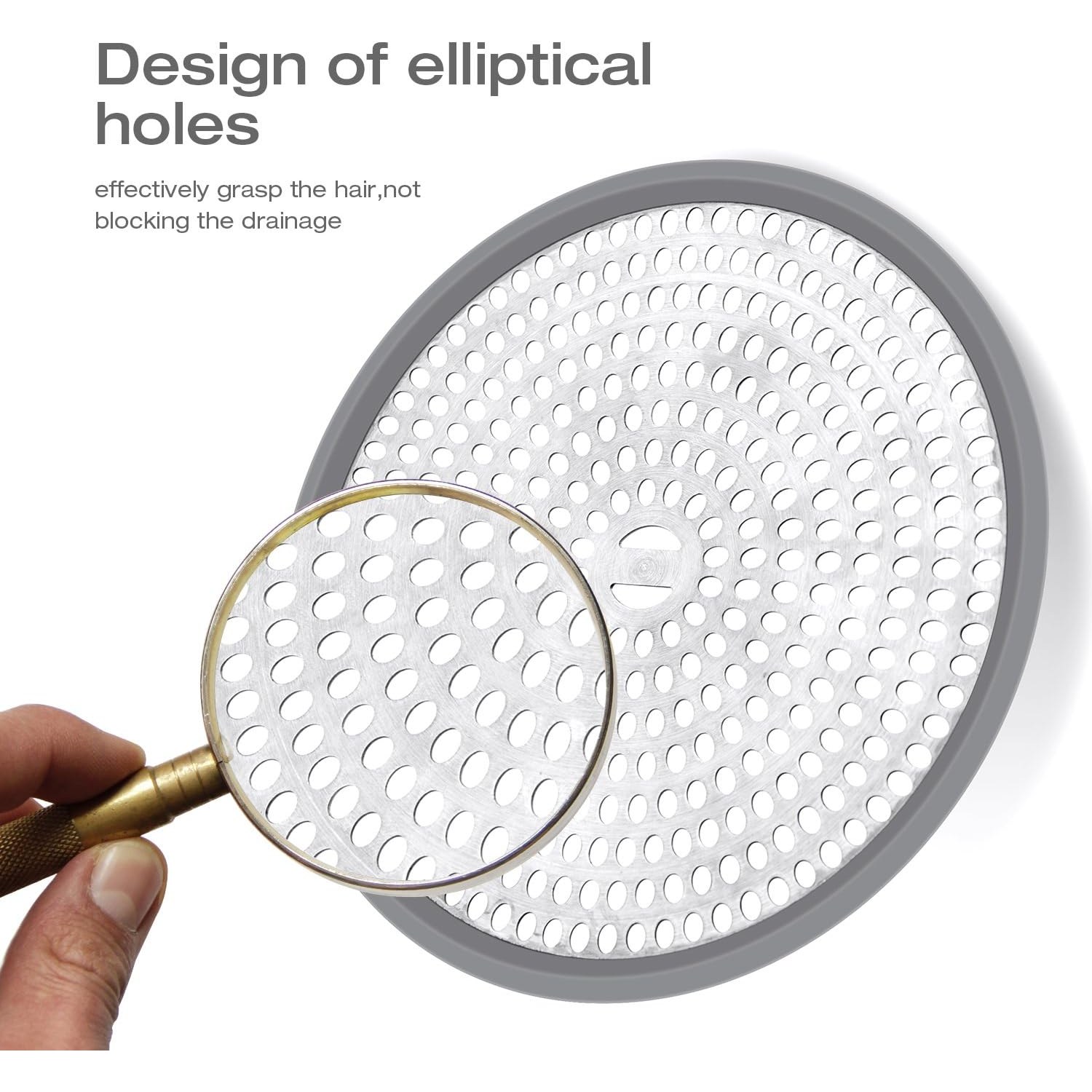 Stainless and Silicone Shower Hair Catcher: image 5