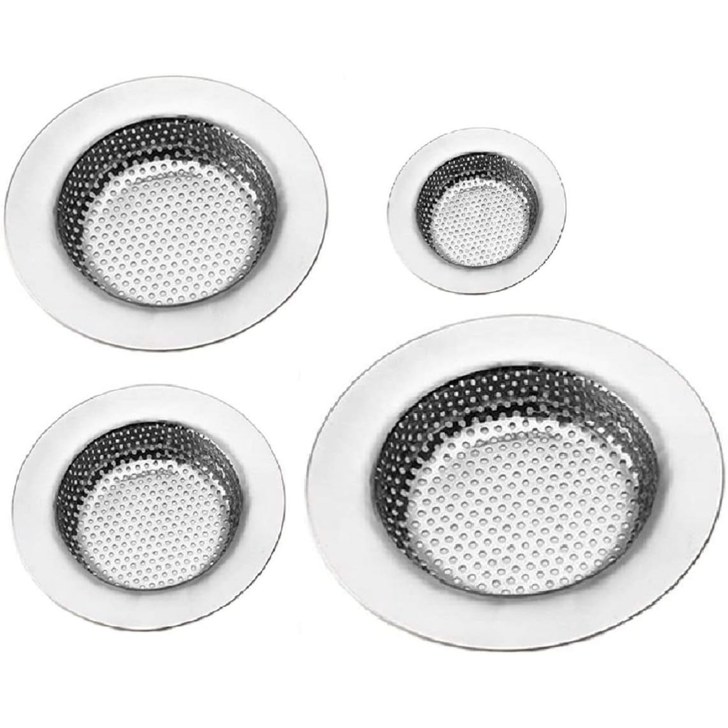 Stainless Drain Hair Catcher 4 Pack