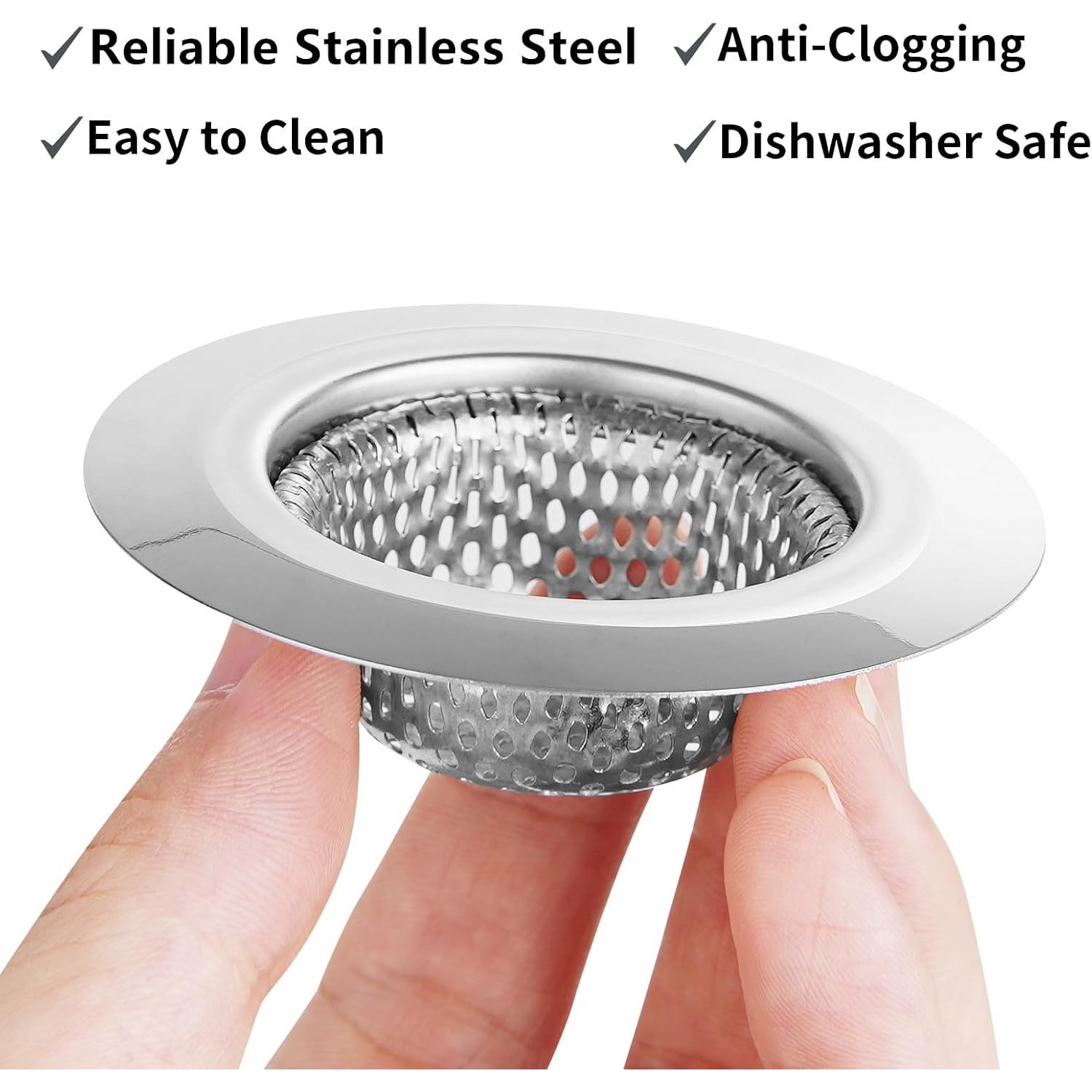 Stainless Steel Tub Drain Strainer 2 Pack: image 3