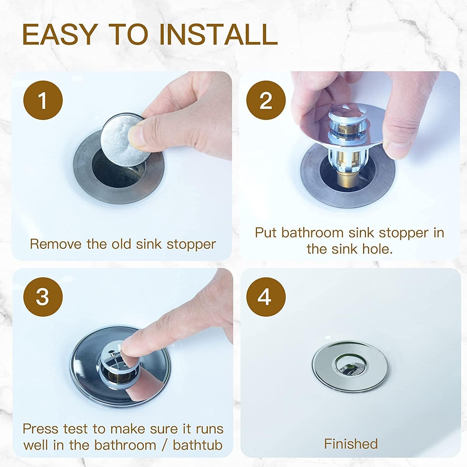 Pop Up Bathroom Sink Stopper: image 5