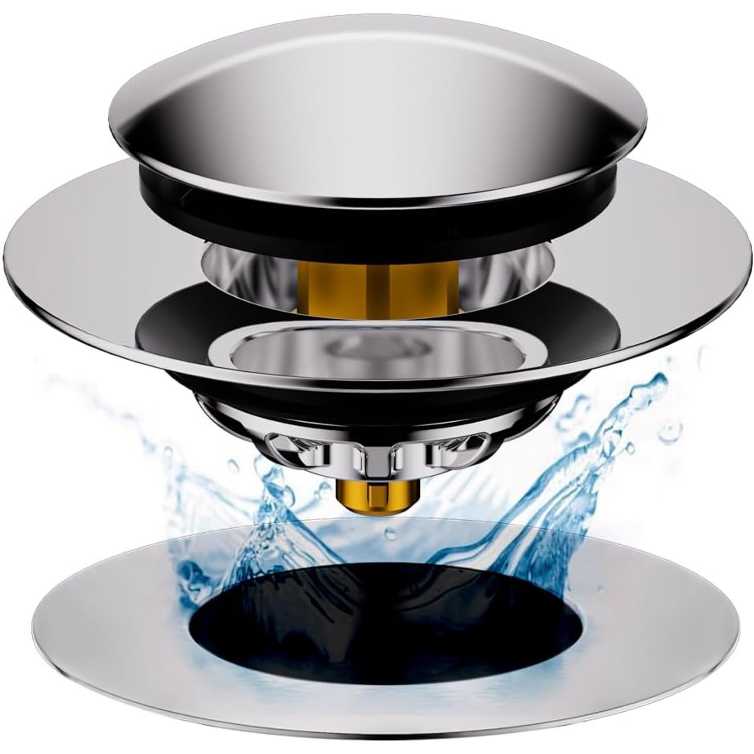 Pop Up Bathtub Stopper with Strainer
