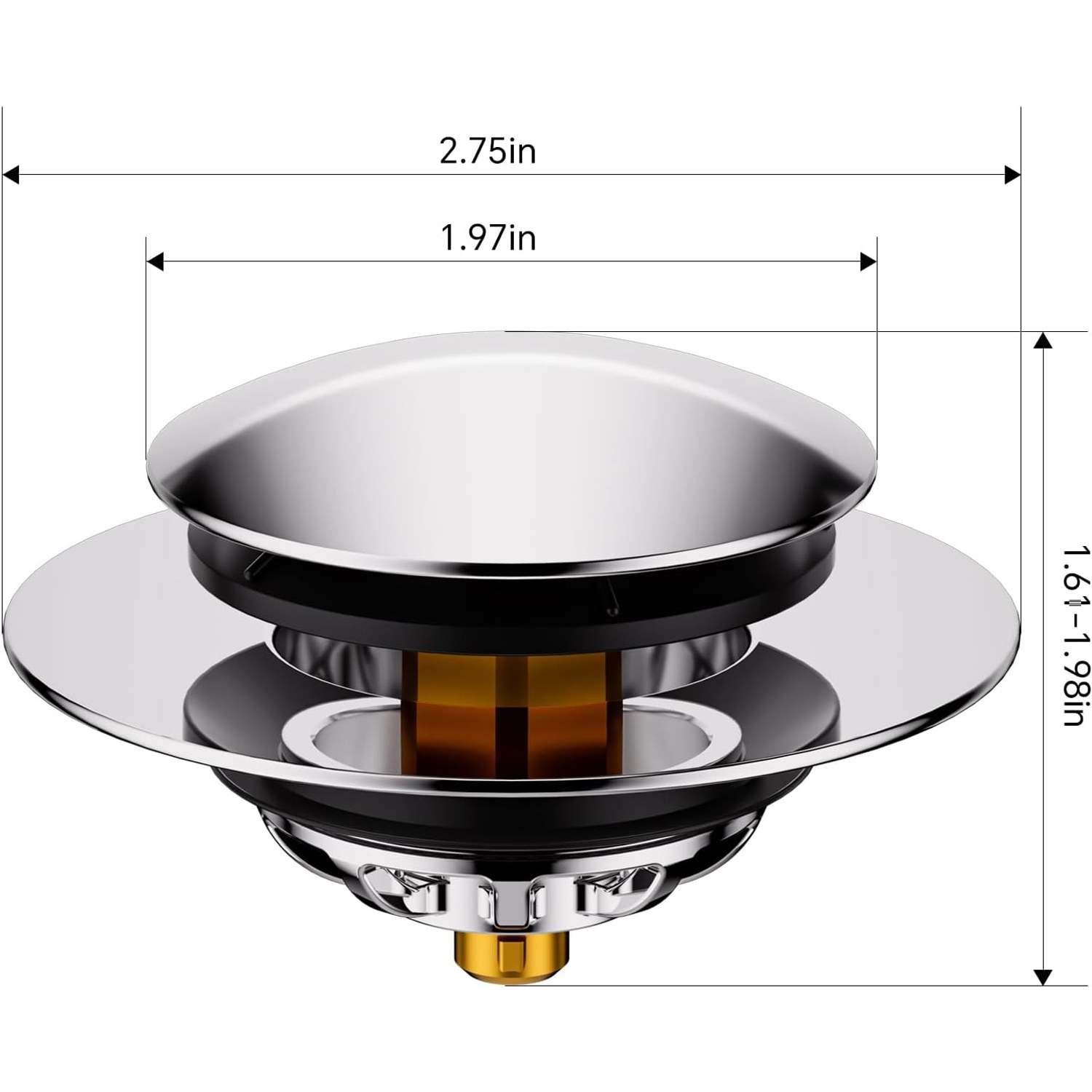 Pop Up Bathtub Stopper with Strainer: image 6