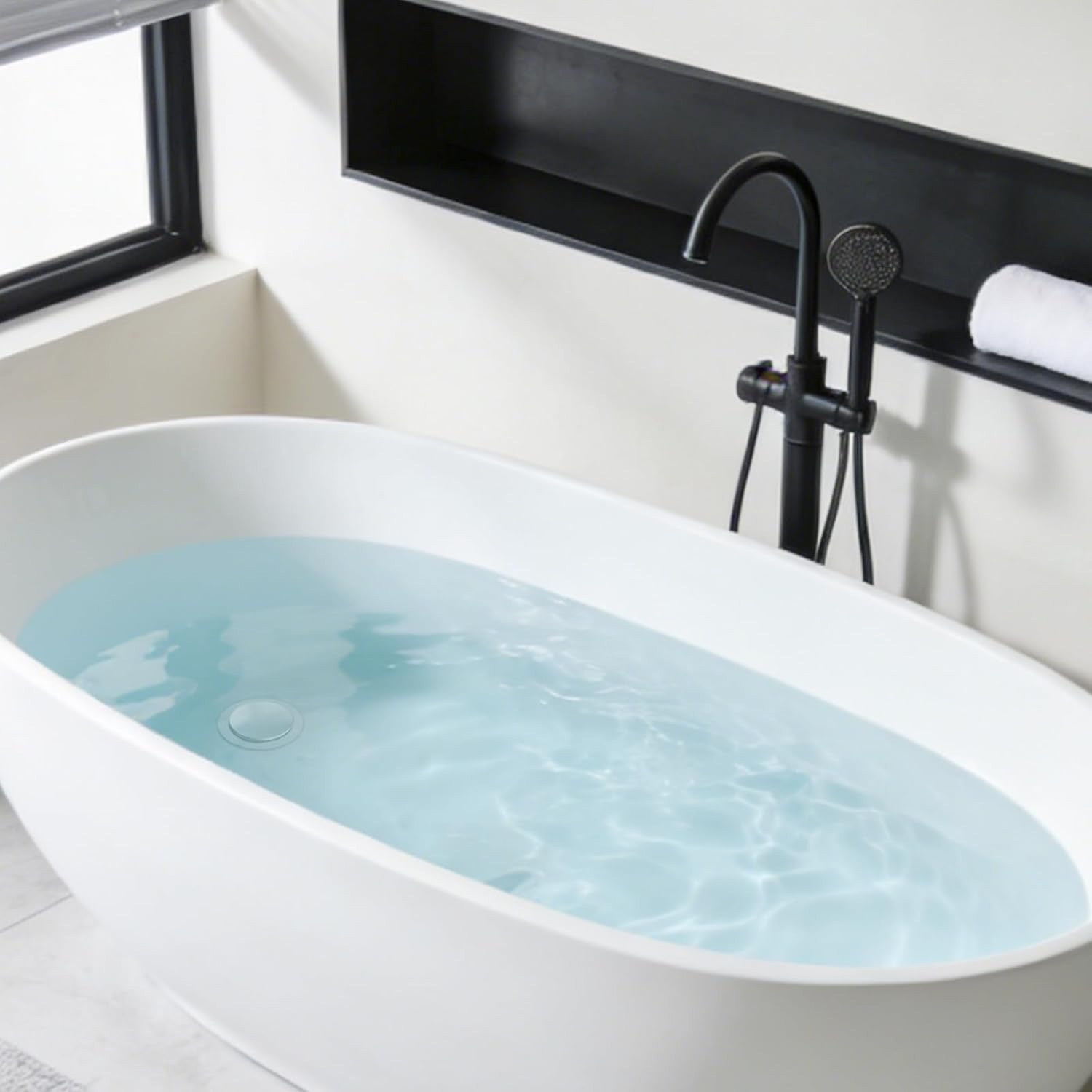 Pop Up Tub Stopper with Hair Basket: image 7