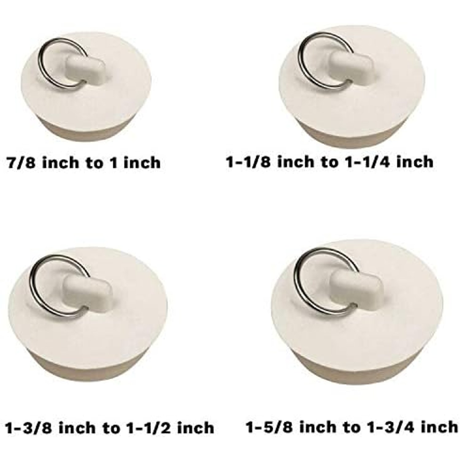 Rubber Drain Stopper Set 4 Pack: image 3