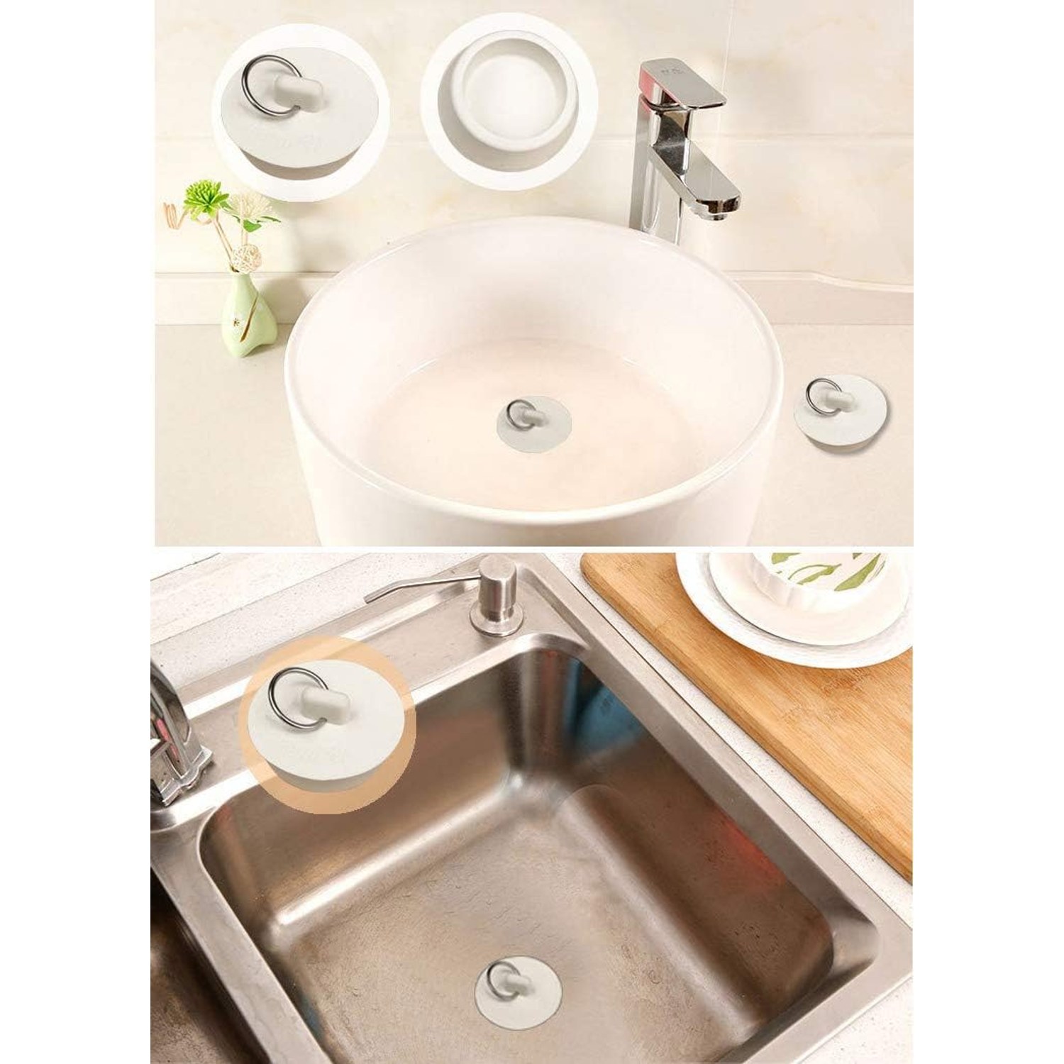Rubber Drain Stopper Set 4 Pack: image 4