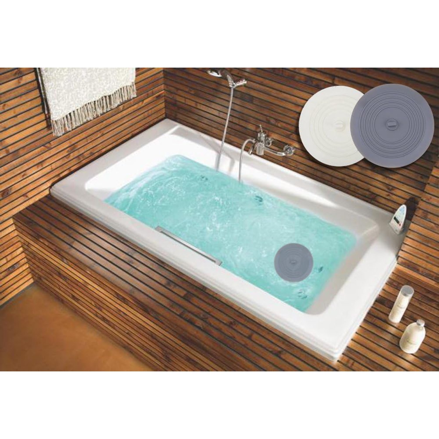 Silicone Tub Stopper 6 Inch 2 Pack: image 3