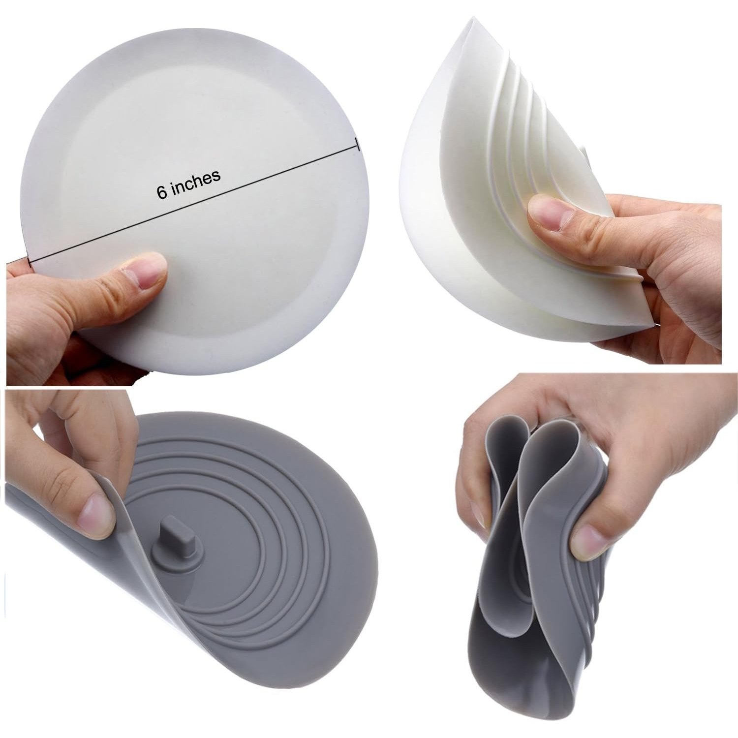 Silicone Tub Stopper 6 Inch 2 Pack: image 5
