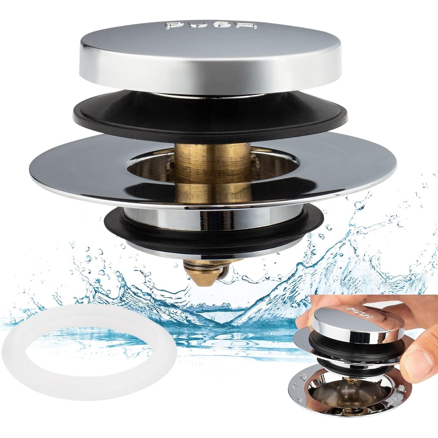 Tip Toe Tub Drain Stopper and Cover